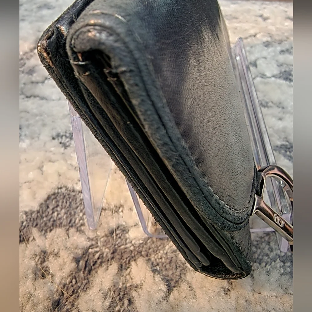 Dior Saddle Long Wallet - Black Leather
